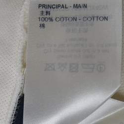 Pre Owned Louis Vuitton White Damier Jersey Crewneck T-Shirt XL