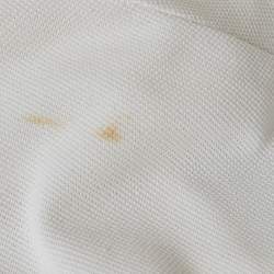 Pre Owned Louis Vuitton White Damier Jersey Crewneck T-Shirt XL