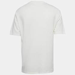 Pre Owned Louis Vuitton White Damier Jersey Crewneck T-Shirt XL