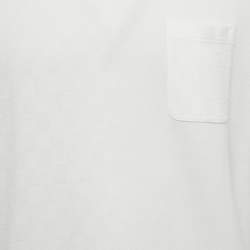 Pre Owned Louis Vuitton White Damier Jersey Crewneck T-Shirt XL