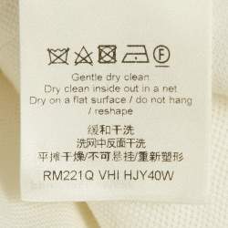 Pre Owned Louis Vuitton White Damier Jersey Crewneck T-Shirt XL