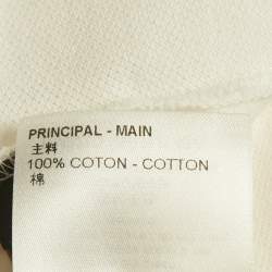 Pre Owned Louis Vuitton White Damier Jersey Crewneck T-Shirt XL