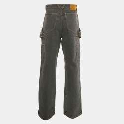 Pre Owned Louis Vuitton x Nigo Monogram Print Denim Jeans L Waist 34"