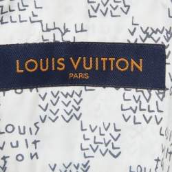 Pre Owned Louis Vuitton White Damier Cotton Long Sleeve Shirt XL