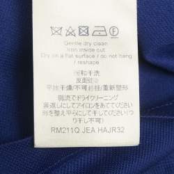 Pre Owned تي شيرت بولو لوي فيتون قطن مطرز شعار أزرق مقاس متوسط