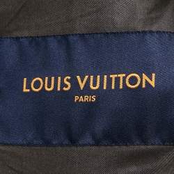 Pre Owned Louis Vuitton Brown Monogram Faux Leather Admiral Jacket L