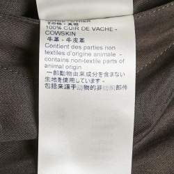 Pre Owned Louis Vuitton Brown Monogram Faux Leather Admiral Jacket L