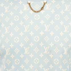 مملوكة مسبقًا تي شيرت لوي فيتون قميص طاقية بياقة مستديرة دامييه جيرسي أبيض مقاس صغير