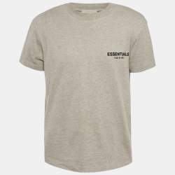 Pre Owned تي شيرت لوي فيتون ستابلز إيديشن قطن رمادي داكن مقلوب واسع مقاس صغير - سمول