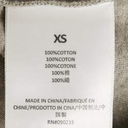 Pre Owned تي شيرت لوي فيتون ستابلز إيديشن قطن رمادي داكن مقلوب واسع مقاس صغير - سمول