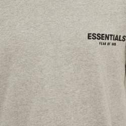 Pre Owned تي شيرت لوي فيتون ستابلز إيديشن قطن رمادي داكن مقلوب واسع مقاس صغير - سمول