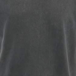 Pre Owned تي شيرت لوي فيتون ستابلز إيديشن قطن رمادي داكن مقلوب واسع مقاس صغير - سمول