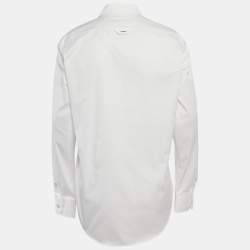 Pre Owned قميص لوي فيتون أكمام طويلة قطن طباعة متدرج أبيض كبير