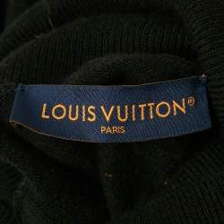 مملوكة مسبقًا Louis Vuitton Black Logo Embossed Cashmere Knit Sweater XL