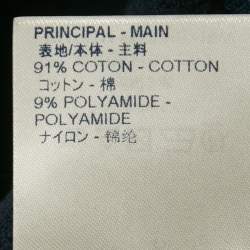 Pre Owned جاكيت لوي فيتون بحياكة قطنية بسحاب أزرق كحلي مقاس كبير (لارج)