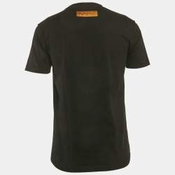 مملوكة مسبقًا Louis Vuitton Black LV Cartoon Intarsia Jersey T-Shirt M
