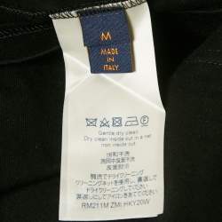 مملوكة مسبقًا Louis Vuitton Black LV Cartoon Intarsia Jersey T-Shirt M