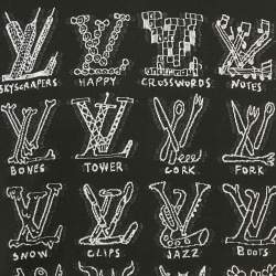 مملوكة مسبقًا Louis Vuitton Black LV Cartoon Intarsia Jersey T-Shirt M