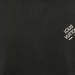 Pre Owned تي شيرت لوي فيتون جيرسي دامير أبيض برقبة مستديرة مقاس ص غير