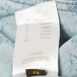 Pre Owned جاكيت دينم لوي فيتون إكس سوبريم أزرق مونوغرامي مقاس كبير جدًا - إكس لارج