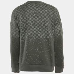 Pre Owned Louis Vuitton Grey Damier Spread Print Cotton Sweatshirt L
