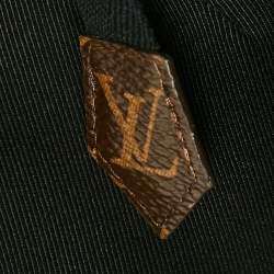 Pre Owned Louis Vuitton Black Gabardine Tape Shorts M/Waist 26"