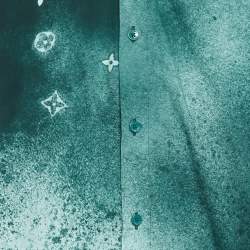 Pre Owned Louis Vuitton Green Cotton Graphic Monogram Long Sleeve Shirt M