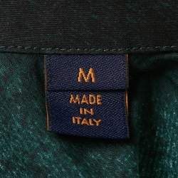 Pre Owned Louis Vuitton Green Cotton Graphic Monogram Long Sleeve Shirt M