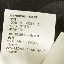 Pre Owned سترة لوي فيتون صوف مخطط أزرق كحلي وألياف صناعية قابلة للعكس مقاس كبير جدًا - إكس لارج