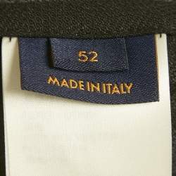 Pre Owned سترة لوي فيتون صوف مخطط أزرق كحلي وألياف صناعية قابلة للعكس مقاس كبير جدًا - إكس لارج