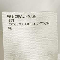 Pre Owned قميص لوي فيتون أكمام طويلة قطن طبعة أل في أبيض مقاس كبير جدا - إكس لارج