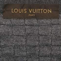 Pre Owned بلوفر لوي فيتون نيفي بلو صوف خليط بنقوش الأزهار مقاس كبير - لارج