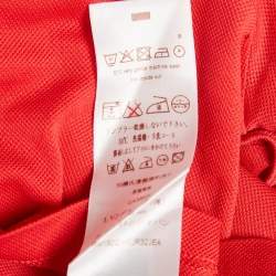 مملوكة مسبقًا Louis Vuitton Red LV Embroidered Pique Polo T-Shirt M