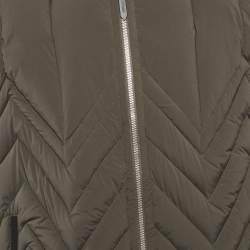 Pre Owned Louis Vuitton Olive Green Leather Trim Nylon Giltet 5XL