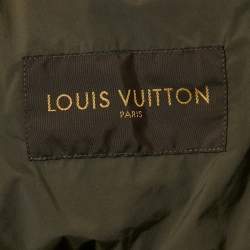 Pre Owned Louis Vuitton Olive Green Leather Trim Nylon Giltet 5XL