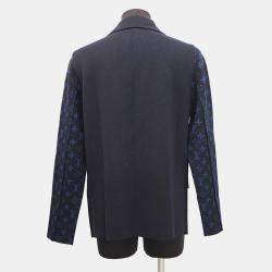 مملوكة مسبقًا Louis Vuitton Monogram Jacket Size S Navy Wool 100%