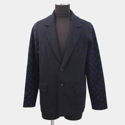 مملوكة مسبقًا Louis Vuitton Monogram Jacket Size S Navy Wool 100%