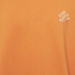 مملوكة مسبقًا Louis Vuitton Orange Signature Detail Cotton Knit T-Shirt 5L