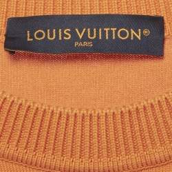 مملوكة مسبقًا Louis Vuitton Orange Signature Detail Cotton Knit T-Shirt 5L