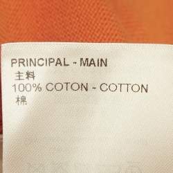 مملوكة مسبقًا Louis Vuitton Orange Signature Detail Cotton Knit T-Shirt 5L