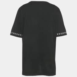 Pre Owned تي شيرت لويس فيتون قطن أنترسيا سوداء مارك ل.فيتون ديبوس  مقاس كبير جداً (٤ إكس لارج)