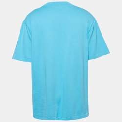 Pre Owned تي شيرت لوي فيتون جيرسي دامير أبيض برقبة مستديرة مقاس صغير