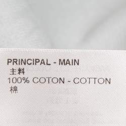 Pre Owned تي شيرت لوي فيتون قطن أزرق مونوجرام بجيب ثلاثي الأبعاد مقاس أربعة كبير - فور لارج