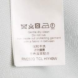 Pre Owned تي شيرت لوي فيتون قطن أزرق مونوجرام بجيب ثلاثي الأبعاد مقاس أربعة كبير - فور لارج