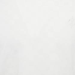 Pre Owned تِي شيرت لوي فيتون قطن أبيض دامير نُقش لويس فيتون فور إل