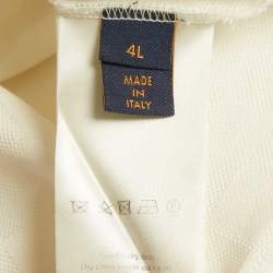 Pre Owned تِي شيرت لوي فيتون قطن أبيض دامير نُقش لويس فيتون فور إل