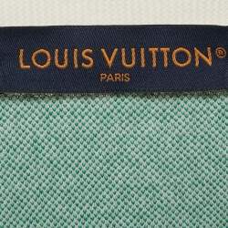 Pre Owned Louis Vuitton Green/White Damier Cotton T-Shirt 4L