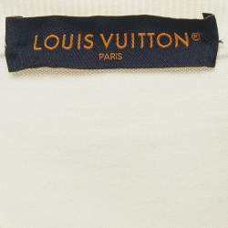مملوكة مسبقًا Louis Vuitton White Monogram Gradient Sleeve Cotton T-Shirt 4L