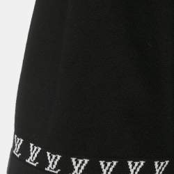 مملوكة مسبقًا تي شيرت لوي فيتون قطن أسود علامة مرقى وماركة فائقة الحجم (فور أكس لارج)