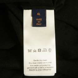 مملوكة مسبقًا تي شيرت لوي فيتون قطن أسود علامة مرقى وماركة فائقة الحجم (فور أكس لارج)